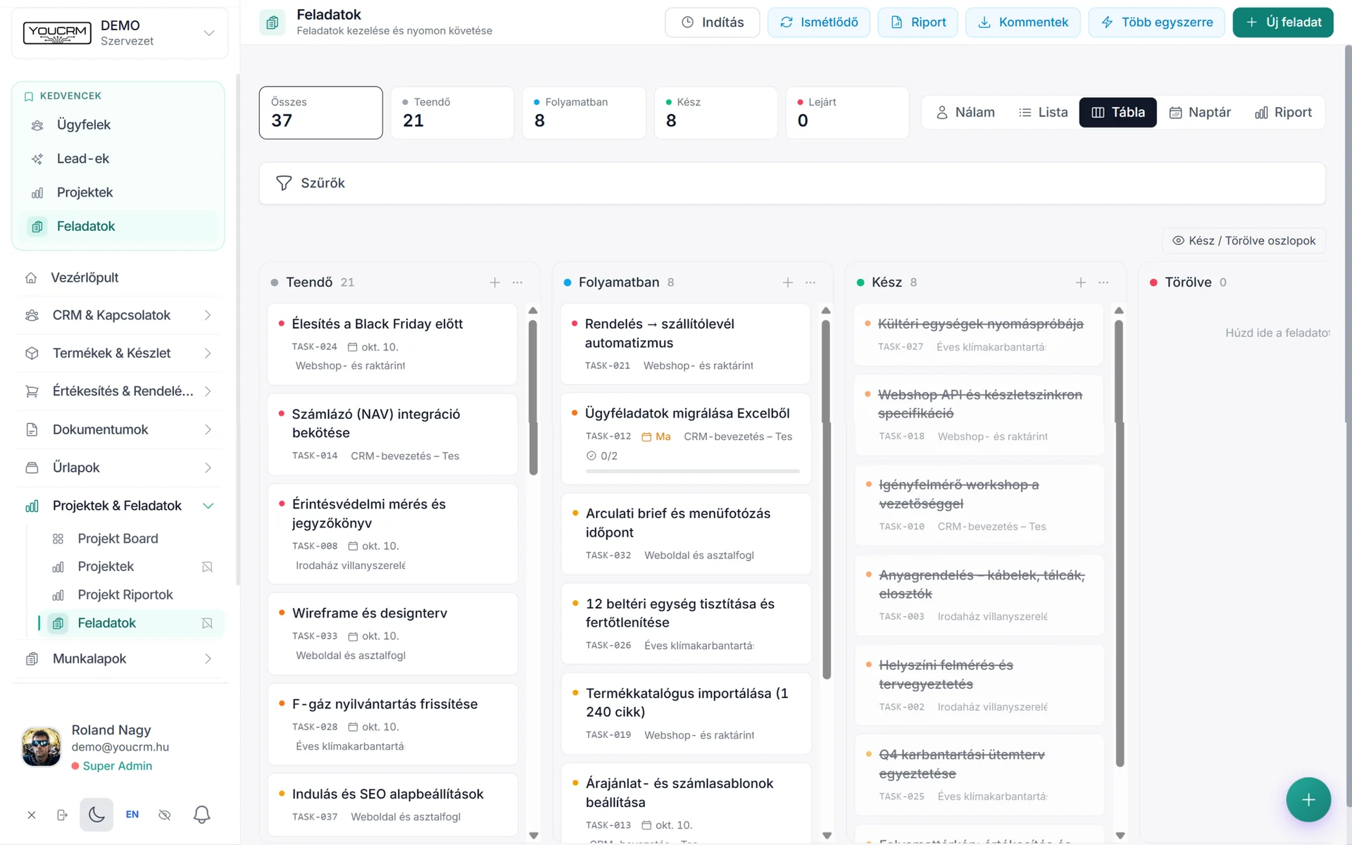 YouCRM – Sötét vagy világos, ahogy kényelmes